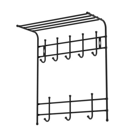 вешалка ника впт8 с полкой 2-х ярус черный