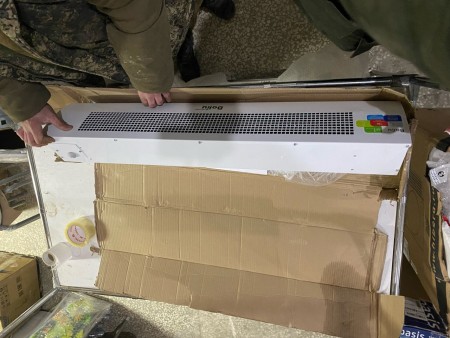 тепловая завеса ballu bhc-l10-t05, небольшие вмятины, заменены крыльчатки