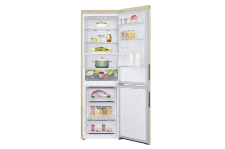 холодильник lg ga-b459 cesl бежевый, дисплей (186,0)