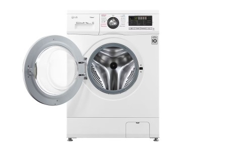 стиральная машина lg f1496ads3 steam, с сушкой, белый-