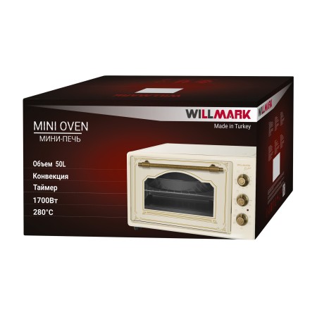 мини печь willmark wof-505br бежевый