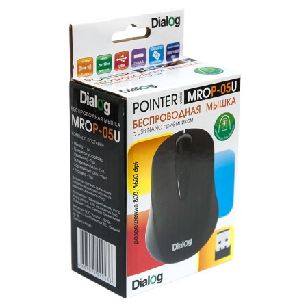 мышь беспроводная dialog mrop-05u usb черный 