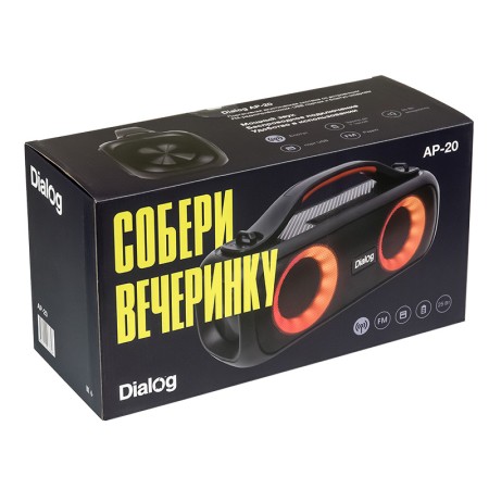 портативная акустическая система dialog progressive ap-20 черный