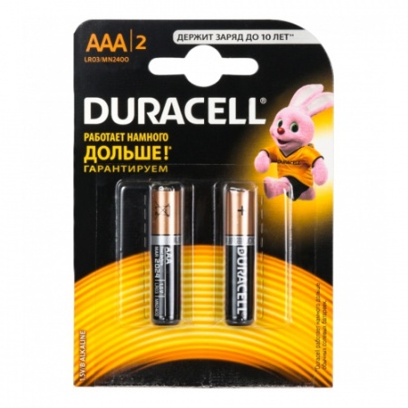 элемент питания duracell lr03-2bl basic