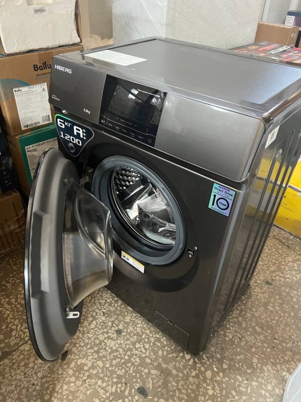 Стиральная машина Hiberg i-DDQ6-612 Sd Inverter, темно-серый, без упаковки