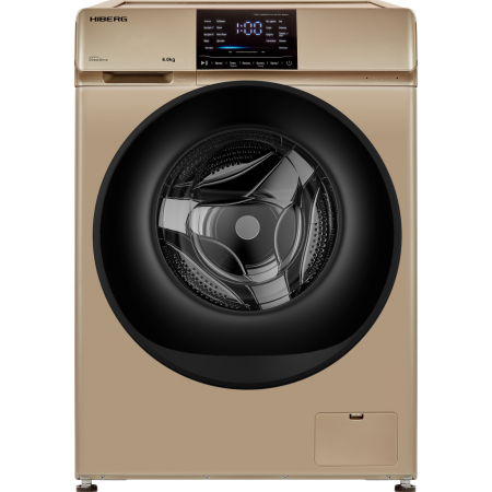 стиральная машина hiberg i-ddq6-612 g inverter, золото