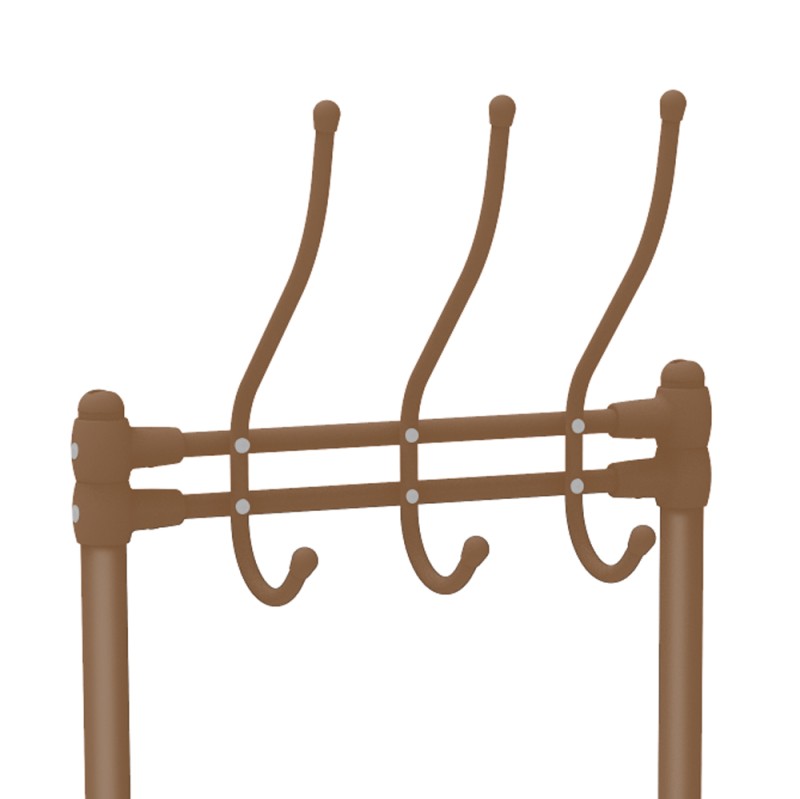 Вешалка Ника ВПШ3 напольная,в прихожую, коричневый/коричневый