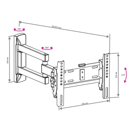 кронштейн vlk trento-13 черный 20-43" 