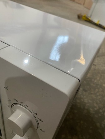 микроволновая печь samsung me81arw, вмятина на крышке правый  угол