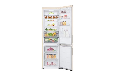 холодильник lg gc-b509 aemw бежевый, дисплей (203,0)-