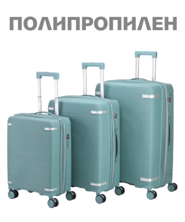 чемодан "verano", vrn-00607pp-r-01, 104л (l) бирюзовый
