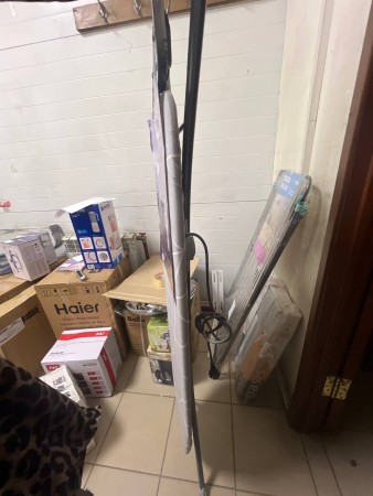 гладильная доска ника стайл1 тефлон (с линиями на сером), нет заглушек, замятие подставки под утюг 