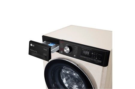 стиральная машина lg f2v5hs9b ai dd, steam, бежевый