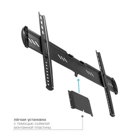 кронштейн kromax ultra slim-100 черный 32-90" 