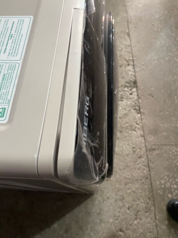 Стиральная машина Hiberg i-DDQ9-712 Ym Inverter, бежевый мрамор,потертости, вмятины