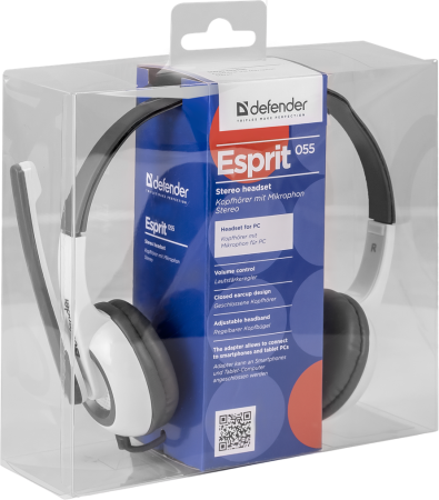 наушники-гарнитура defender esprit 055 серый