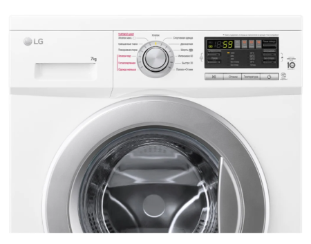 стиральная машина lg f1296hds1 steam, белый