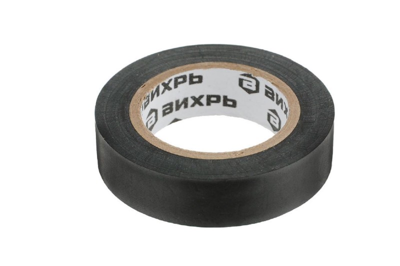 Изолента Вихрь 10мх15мм чёрная 