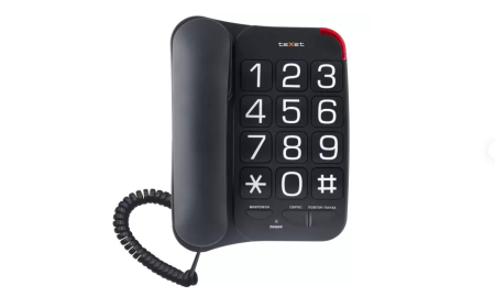 телефон texet tx-201 черный