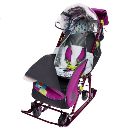 санки ника детям 7-6 нд7-6/6 со снеговиком орхидея