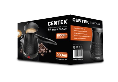 электрическая турка centek ct-1097 bl черный