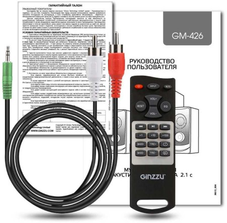 акустическая система 2.0 ginzzu gm-426