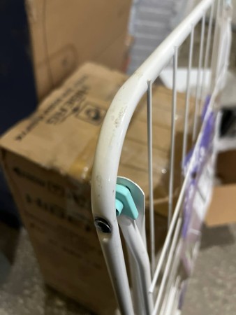 сушилка для белья ника 20 сб2 (белый), царапины, погнута, нет упаковки