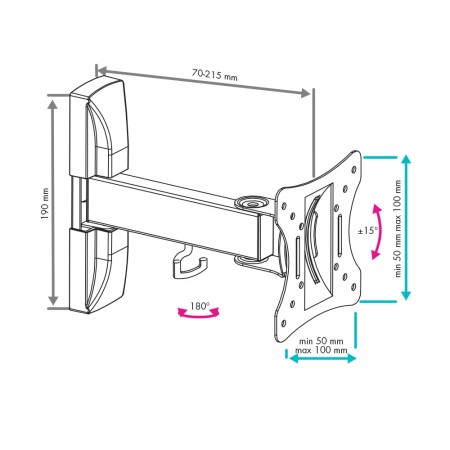 кронштейн vlk trento-2 черный 10-32"