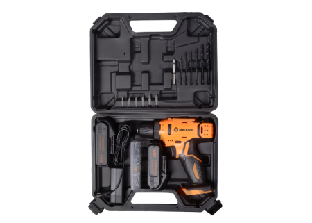 дрель-шуруповерт вихрь да-16л-2ка (с набором оснастки)