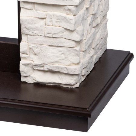 портал firelight michigan 42/40/36", камень молочный/шпон темный дуб