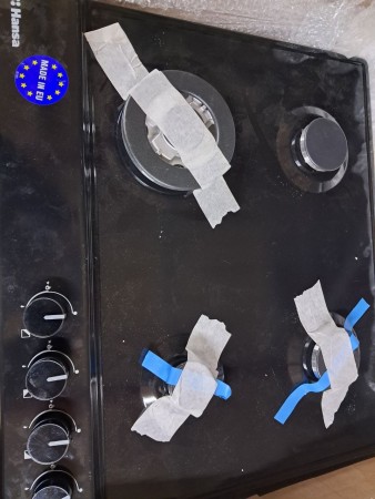 варочная панель hansa bhgs 611391, царапины, потертости