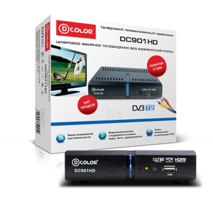 цифровая приставка d-color dc901hd
