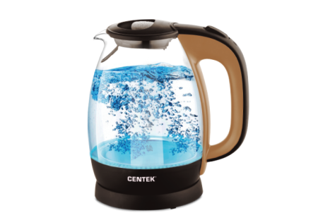 чайник centek ct-0056 бежевый/кофе