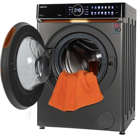 стиральная машина hiberg i-ddq10-814 sd steam, inverter, темно-серый