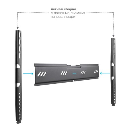 кронштейн kromax ultra slim-100 черный 32-90" 