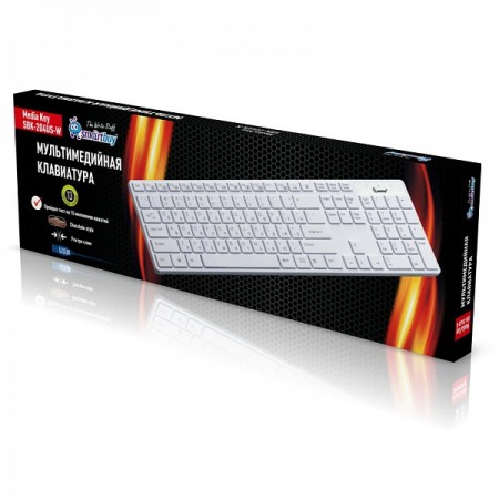 клавиатура smartbuy sbk-204us-w slim белый
