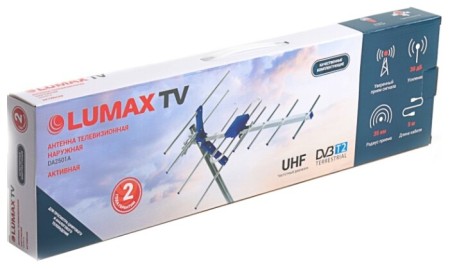 телевиз. антенна lumax da2501a антенна эфирная, активная