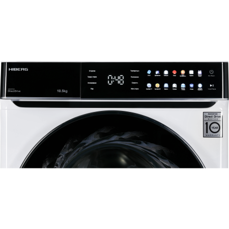 стиральная машина hiberg i-ddq11-1014 w steam, inverter, белый