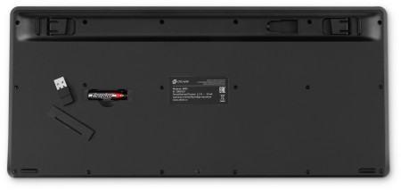 клавиатура oklick 860s usb+bt серебро/черный (беспроводная)