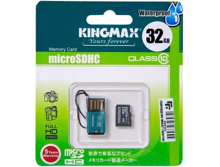 карта памяти kingmax microsdhc 32gb class10 + usb microsd reader