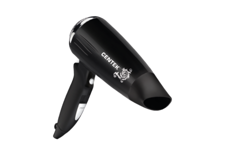 фен centek ct-2220 (черный/хром)