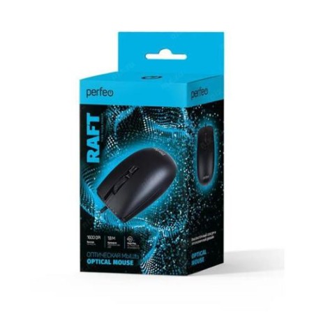 мышь проводная perfeo raft usb черный
