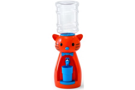 кулер для воды vatten kids kitty оранжевый (со стаканчиком)