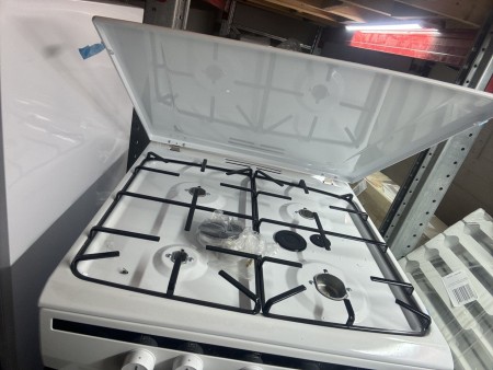 газовая плита hansa fcgw 61000 integra, без упаковки, нет 3-х конфорок, царапины на корпусе