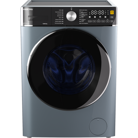 стиральная машина hiberg i-ddq8-10614 sd steam, inverter, с сушкой, темно-серый