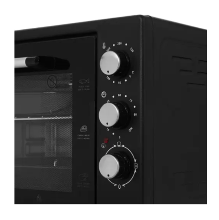 мини печь kraft kf-mo 4500 bl (черный)