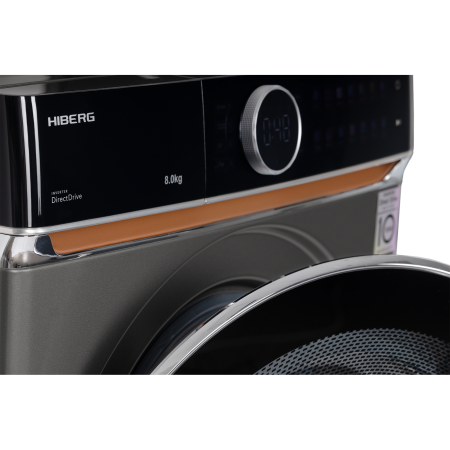 стиральная машина hiberg i-ddq10-814 sd steam, inverter, темно-серый