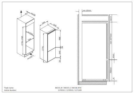 холодильник hansa bk315.3 (встраиваемый)
