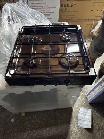 настольная газовая плита gefest 900 к17 коричневый, замятия, содрана краска, царапины