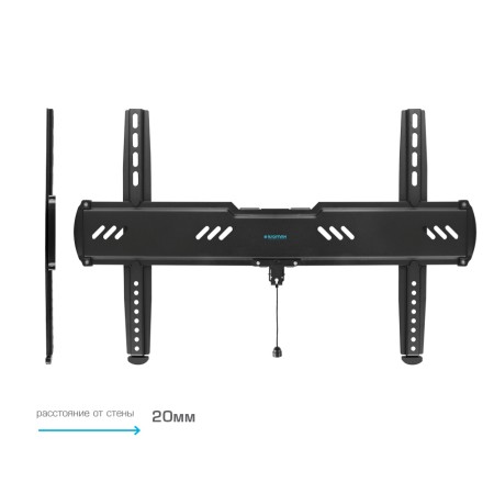 кронштейн kromax ultra slim-100 черный 32-90" 
